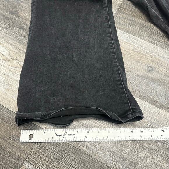 American Eagle Black Women 24 Exposed Buttonfly Wide Flare Leg Bell Jeans 42" - Picture 12 of 14